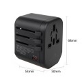 Adapter podróżny Maclean MCE238N zasilacz USB, 2xUSB 2,4A + USB-C PD 20W, Bezpiecznik 8A, Quick and Fast Charge, 200 krajów świata - 1762642