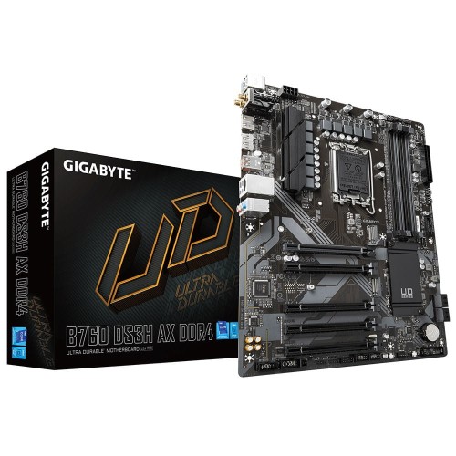 Płyta Gigabyte B760 DS3H AX DDR4 B760/DDR4/SATA3/M.2/USB3.2/PCIe4.0/WiFi/BT/s.1700/ATX - 1863861