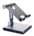 Podstawka ergonomiczna do iPad Pro ze stacją dokującą j5create Multi-Angle Stand with Docking Station for iPad Pro USB-C 1x4K HDMI/2xUSB 3.1/1xUSB-C/ Card Reader/ 3.5mm combo audio jack; kolor srebrny - 1866289
