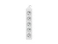Listwa przedłużacz Lanberg 1,5m biała 5x 230V PL, kabel wykonany z pełnej miedzi - 752195