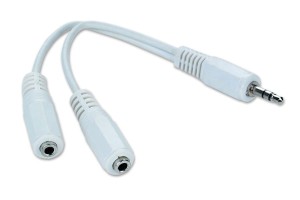 Adapter stereo mini Jack 3,5 mm na 2x 3,5 mm Gembird CCA-415W (0,1 m)