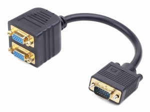 Splitter VGA-VGA x2 (15M/15F) Gembird CC-VGAX2-20CM (0,2 m)