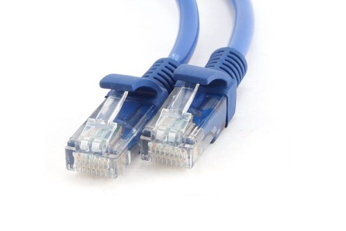 Kabel sieciowy UTP Gembird PP12-0.25M/B kat. 5e, Patch cord RJ-45 (0,25 m) - 620061