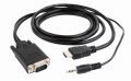 Adapter HDMI do VGA na kablu 3m z wtykiem mini Jack Gembird - 738457