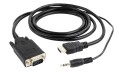 Adapter HDMI do VGA z wtykiem mini Jack 1.8m Gembird - 738401