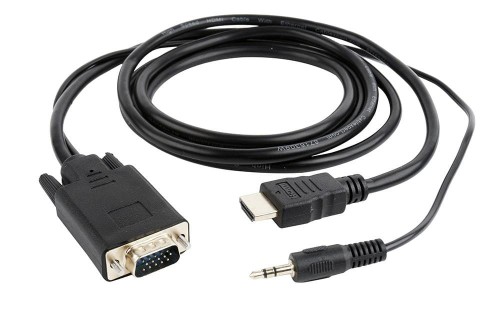 Adapter HDMI do VGA z wtykiem mini Jack 1.8m Gembird - 738401