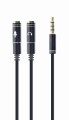 Adapter mini Jack męski do 2x mini Jack żeński 0.2m Gembird - 839255