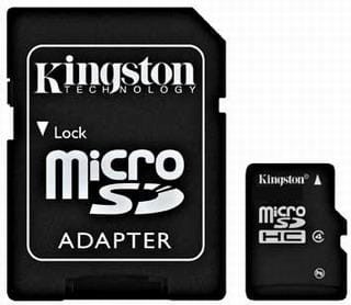 Karta pamięci microSDHC Kingston Class 4 8GB + Adapter SD - 1826135