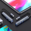 Hub Qoltec adapter USB-C 3.1 5w1 | USB-C PD | USB-C | 2x USB 2.0 | USB 3.0 - 1869098