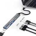 Hub Qoltec adapter USB-C 3.1 5w1 | USB-C PD | USB-C | 2x USB 2.0 | USB 3.0 - 1869094