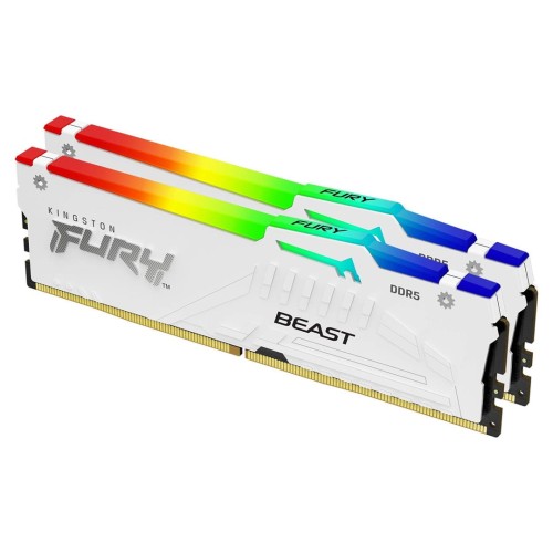 Pamięć DDR5 Kingston Fury Beast RGB 32GB (2x16GB) 6000MHz CL40 1,35V White - 1759787