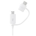 Samsung kabel 2w1 USB - microUSB - USB-C 1,5 m biały - 1872351