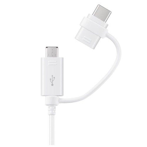 Samsung kabel 2w1 USB - microUSB - USB-C 1,5 m biały - 1238602