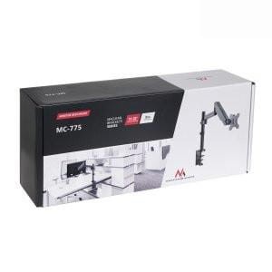 Uchwyt do monitora Maclean MC-775 17-32" 8kg czarny ze sprężyną gazową podwójne ramię - 1336590