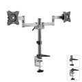Uchwyt biurkowy do dwóch monitorów Maclean MC-714 13-27" 8kgx2 aluminiowy - 1131570