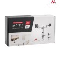 Uchwyt biurkowy do dwóch monitorów Maclean MC-714 13-27" 8kgx2 aluminiowy - 1131571