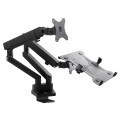 Uchwyt biurkowy podwójny do monitora i laptopa Maclean MC-813 17"-32" 2x8kg VESA 75x75, 100x100 - 1493312