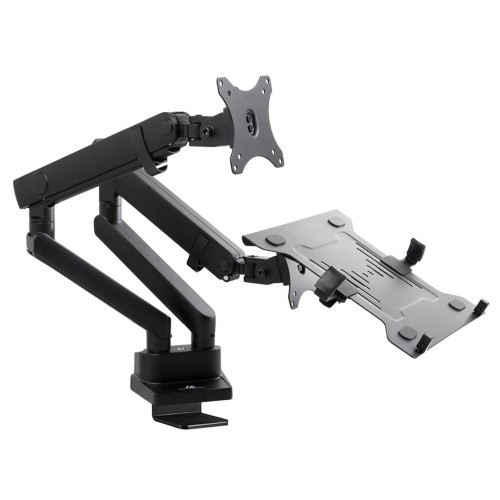 Uchwyt biurkowy podwójny do monitora i laptopa Maclean MC-813 17"-32" 2x8kg VESA 75x75, 100x100 - 1493312