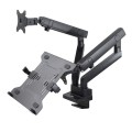 Uchwyt biurkowy podwójny do monitora i laptopa Maclean MC-813 17"-32" 2x8kg VESA 75x75, 100x100 - 1493313