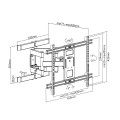 Uchwyt do telewizora Maclean MC-881  37-80" czarny max vesa 600x400 60kg - 1131477