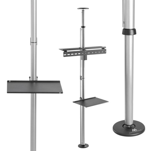Uchwyt TV teleskopowy, sufitowo-podłogowy z półką Maclean MC-791N 37"-70" max 30kg - 1345582