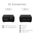 Komputer PC MSI Cubi N JSL-043EU N4500/4GB/SSD128GB/UHD/802.11 AX/BT 5.2/W11P Black - 1784396