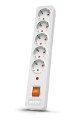 Listwa przeciwprzepięciowa Acar X5 Schuko 5,0m szara - 1878483
