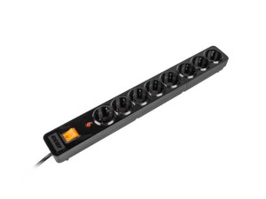Listwa przeciwprzepięciowa Acar X8 Schuko 1,5m czarna