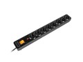 Listwa przeciwprzepięciowa Acar X8 Schuko 3,0m czarna - 1878497
