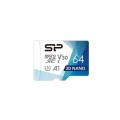 Karta pamięci Silicon Power microSDXC Superior Pro 64GB V30 UHS-1 U3 A1 + ADAPTER microSD-SD - 780696