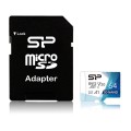 Karta pamięci Silicon Power microSDXC Superior Pro 64GB V30 UHS-1 U3 A1 + ADAPTER microSD-SD - 780697
