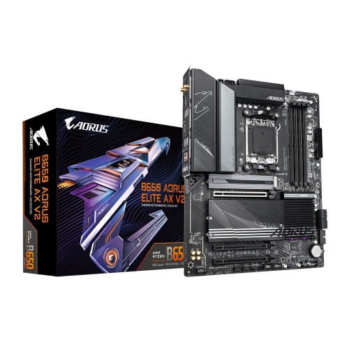 Płyta Gigabyte B650 AORUS ELITE AX V2 /AMD B650/DDR5/SATA3/M.2/USB3.2/WiFi/BT/PCIe4.0/AM5/ATX - 1867590