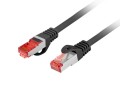 Patchcord Lanberg S/FTP kat.6 10m LSZH CU fluke passed czarny - 981866
