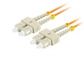 Patchcord światłowodowy Lanberg MM SC/UPC-SC/UPC DUPLEX 3.0mm OM2 50/125 LSZH 5m pomarańczowy - 981892