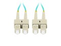 Patchcord światłowodowy Lanberg MM SC/UPC-SC/UPC DUPLEX 3.0mm OM3 50/125 LSZH 2m aqua - 1879887