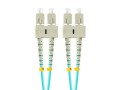Patchcord światłowodowy Lanberg MM SC/UPC-SC/UPC DUPLEX 3.0mm OM3 50/125 LSZH 3m aqua - 1879889