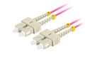 Patchcord światłowodowy Lanberg MM SC/UPC-SC/UPC DUPLEX 3.0mm OM4 50/125 LSZH 1m fioletowy - 981897