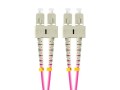 Patchcord światłowodowy Lanberg MM SC/UPC-SC/UPC DUPLEX 3.0mm OM4 50/125 LSZH 5m fioletowy - 1879901