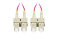 Patchcord światłowodowy Lanberg MM SC/UPC-SC/UPC DUPLEX 3.0mm OM4 50/125 LSZH 5m fioletowy - 1879902
