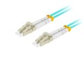 Patchcord światłowodowy Lanberg MM LC/UPC-LC/UPC DUPLEX 3.0mm OM3 50/125 LSZH 2m aqua - 981901
