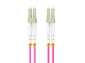 Patchcord światłowodowy Lanberg MM LC/UPC-LC/UPC DUPLEX 3.0mm OM4 50/125 LSZH 2m fioletowy - 1879919