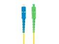 Patchcord światłowodowy Lanberg SM SC/APC-SC/UPC SIMPLEX 3.0mm LSZH G657A1 2m żółty - 1879929