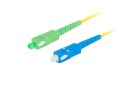 Patchcord światłowodowy Lanberg SM SC/APC-SC/UPC SIMPLEX 3.0mm LSZH G657A1 5m żółty - 981911