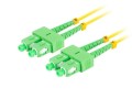 Patchcord światłowodowy Lanberg SM SC/APC-SC/APC DUPLEX 3.0mm LSZH G657A1 1m żółty - 981932