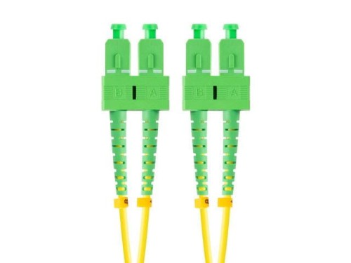 Patchcord światłowodowy Lanberg SM SC/APC-SC/APC DUPLEX 3.0mm LSZH G657A1 15m żółty - 1879995