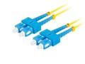 Patchcord światłowodowy Lanberg SM SC/UPC-SC/UPC DUPLEX 3.0mm LSZH G657A1 2m żółty - 981937
