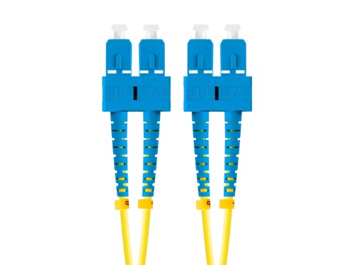 Patchcord światłowodowy Lanberg SM SC/UPC-SC/UPC DUPLEX 3.0mm LSZH G657A1 10m żółty - 1455207