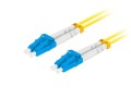 Patchcord światłowodowy Lanberg SM LC/UPC-LC/UPC DUPLEX 3.0mm LSZH G657A1 3m żółty - 981948