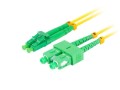 Patchcord światłowodowy Lanberg SM SC/APC-LC/APC DUPLEX 3.0mm LSZH G657A1 2m żółty - 981954