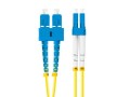 Patchcord światłowodowy Lanberg SM SC/UPC-LC/UPC DUPLEX 3.0mm LSZH G657A1 2m żółty - 1880050